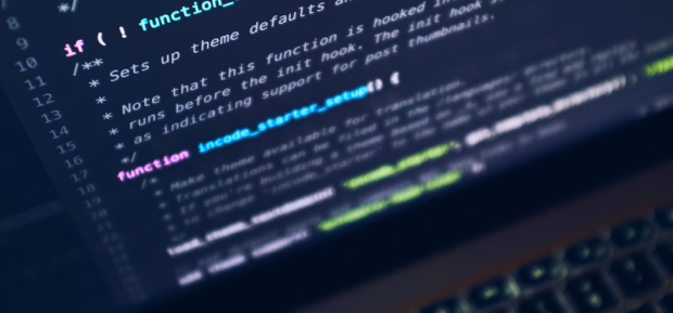 Screen with computer code